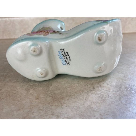 Vintage OLD FOLEY James Kent “Flowered” China Boot Shoe Planter Made In England - Picture 6 of 7